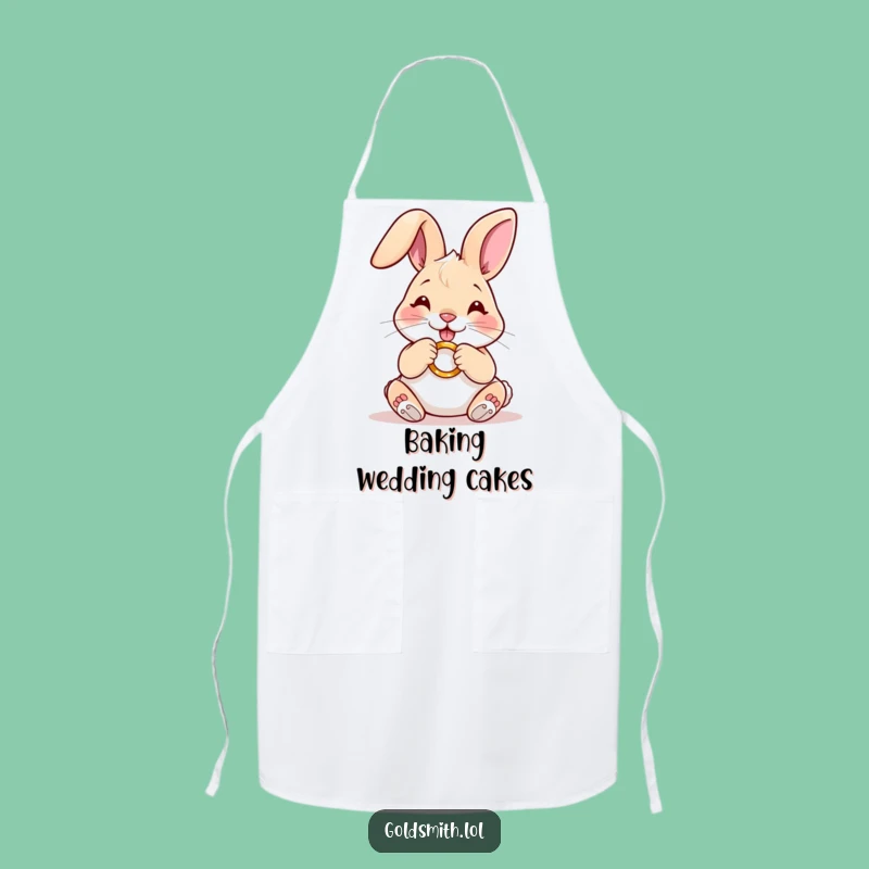 Funny Rabbit Jeweler Apron - Polishing Golden Rings with Flair