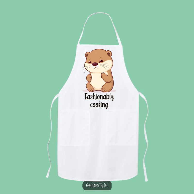 Funny Otter Chef Apron - Sparkling Kitchen Accessory Organizer