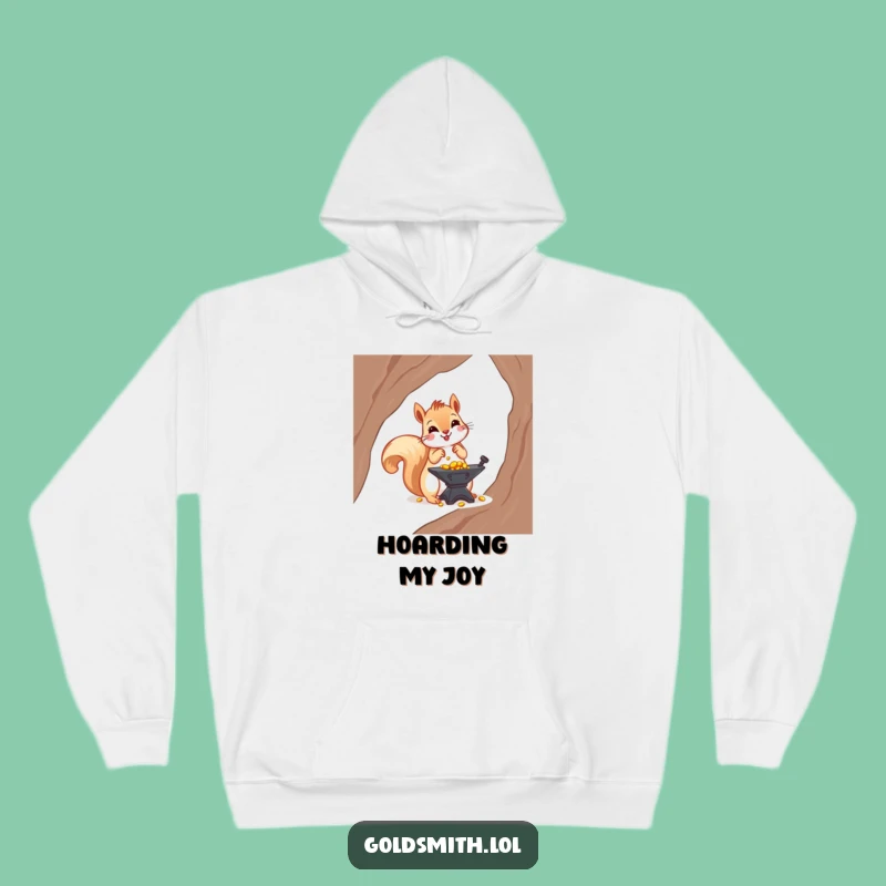 Funny Squirrel Tycoon Hoodie - Cozy Comfort for Gold Investors