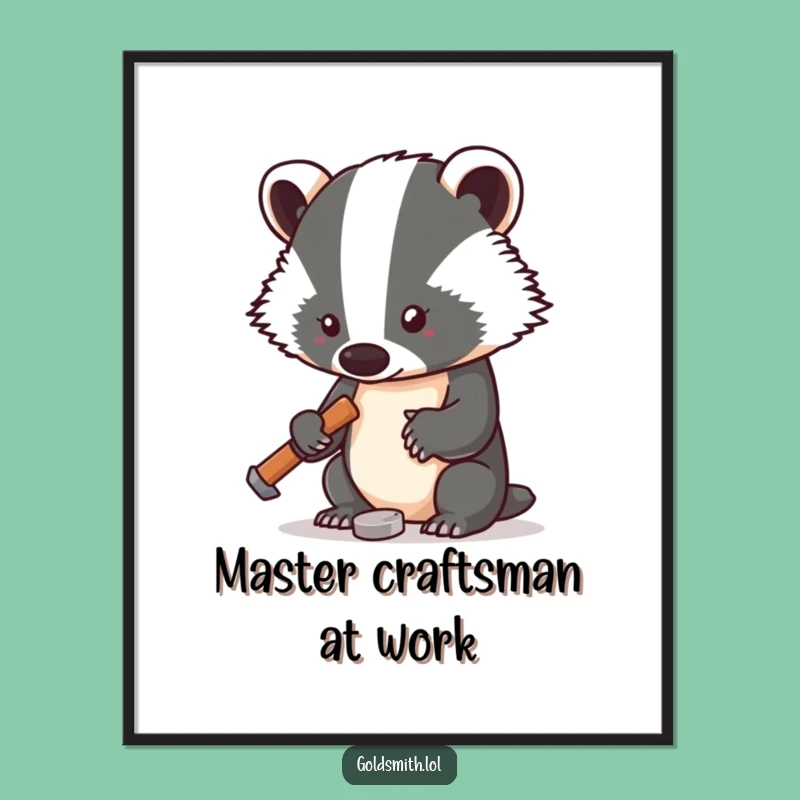 Free Printable Badger Art - Funny Downloadable DIY Wall Decor