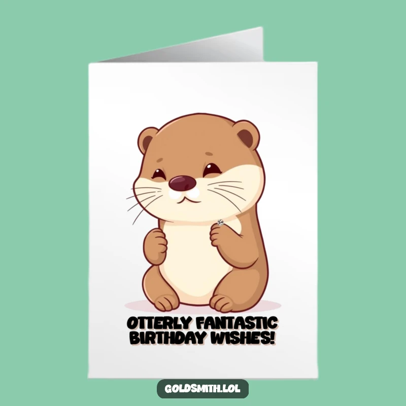 Free Printable Otter Birthday Card - Funny Downloadable DIY Greeting