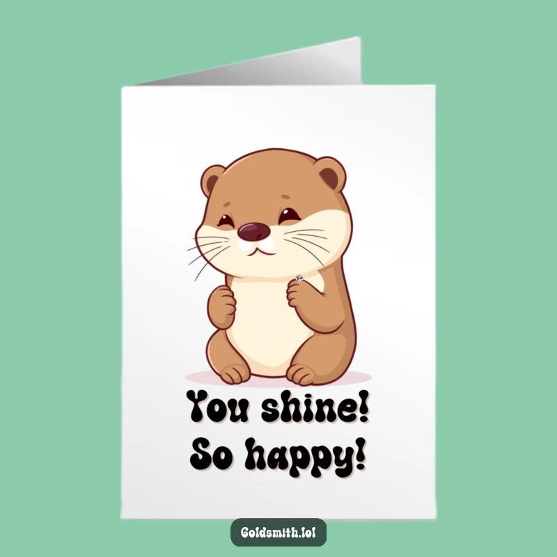 Free Printable Otter Congrats Card - Funny Downloadable DIY Message