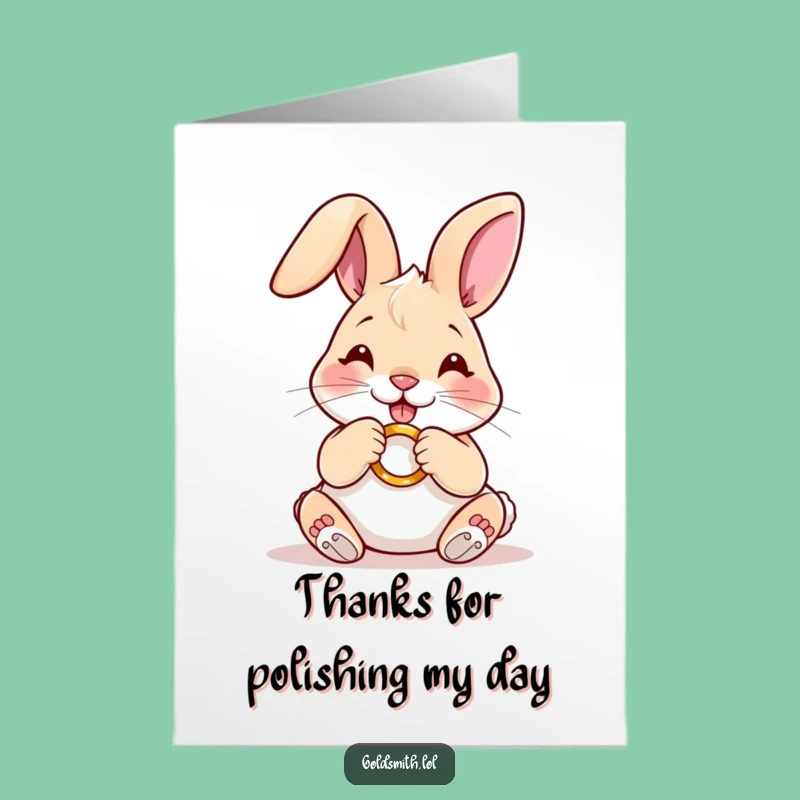 Free Printable Rabbit Thank You Card - Funny Downloadable DIY Appreciation