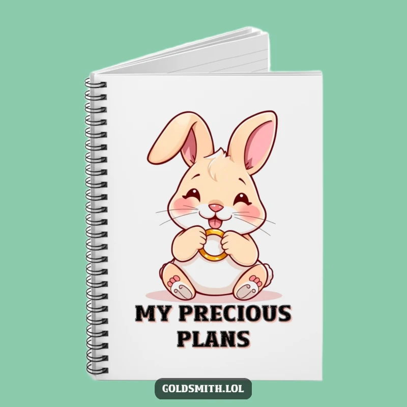 Funny Rabbit Notebook - Golden Ring Ideas and Polishing Notes
