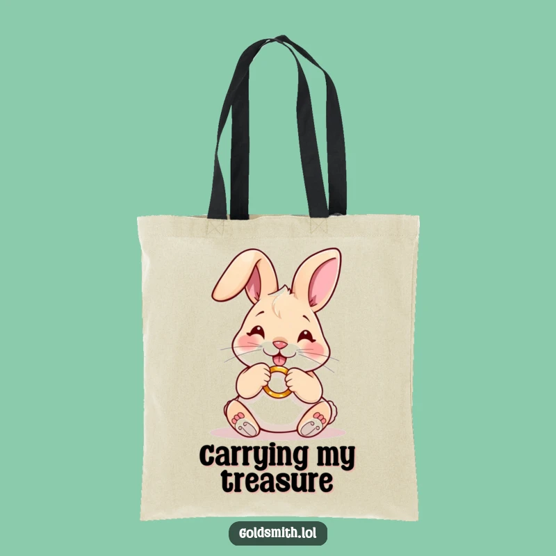Funny Rabbit Jeweler Tote Bag - Carrying Polished Treasures