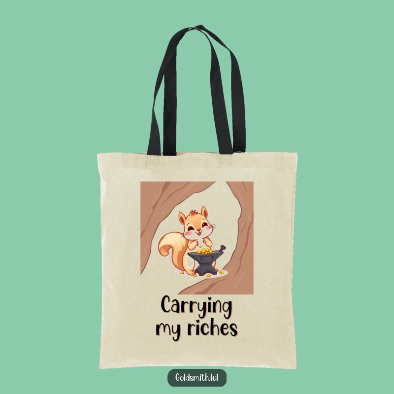 Funny Squirrel Investor Tote Bag - Carry Your Gold with Style